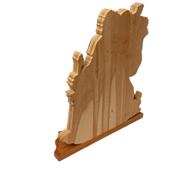 Old World Santa Wooden Signed George Bakes Cranston Victorian Holiday Decor 12" - Picture 10 of 12